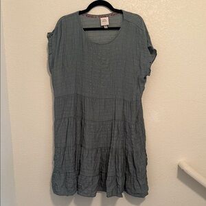 Casual green Textured Dress